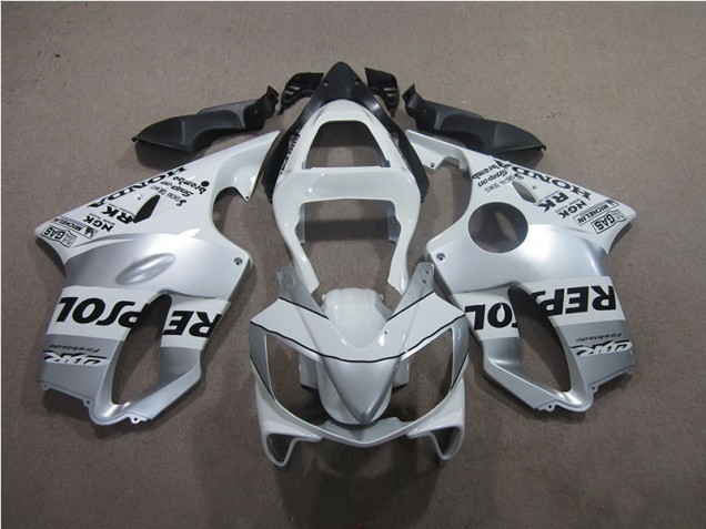 2001-2003 Silver Repsol Honda CBR600 F4i Motor Fairings 2001-2003 Silver Repsol Honda CBR600 F4i Motor Fairings
