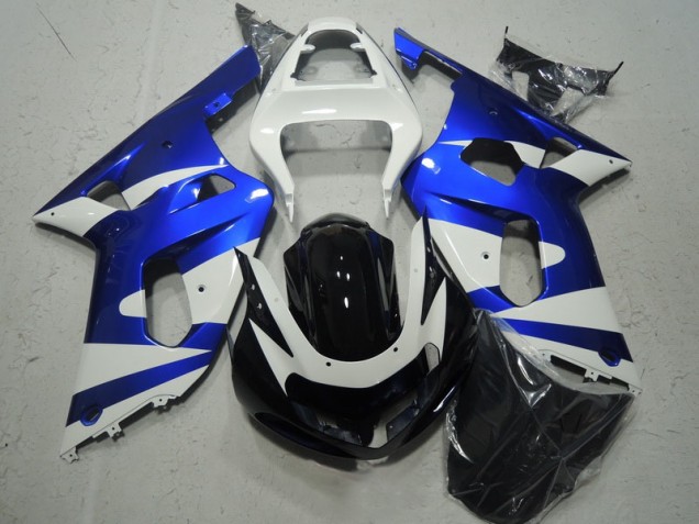 2001-2003 White Blue Suzuki GSXR600 Motorcycle Fairing Kit 2001-2003 White Blue Suzuki GSXR600 Motorcycle Fairing Kit