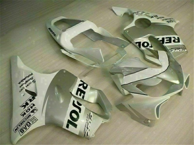 2001-2003 White Silver Honda CBR600 F4i Motorbike Fairing Kits 2001-2003 White Silver Honda CBR600 F4i Motorbike Fairing Kits