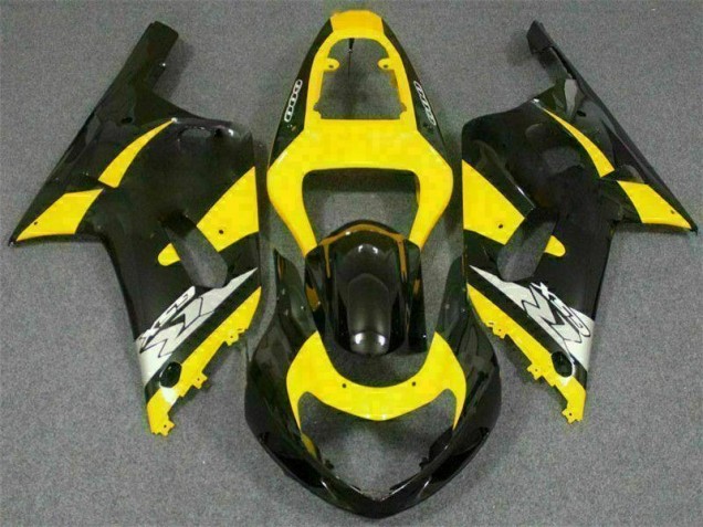 2001-2003 Yellow Black Suzuki GSXR 600/750 Motorcycle Replacement Fairings 2001-2003 Yellow Black Suzuki GSXR 600/750 Motorcycle Replacement Fairings