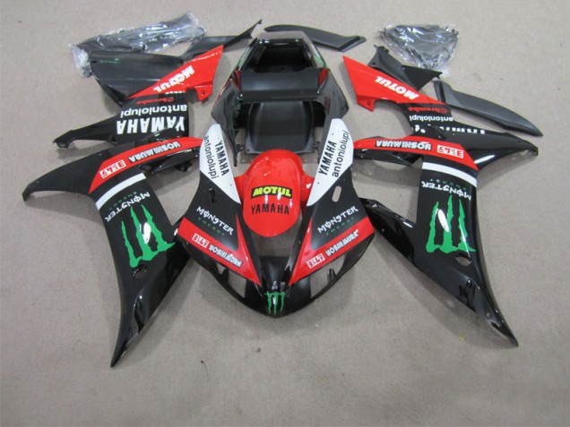 2002-2003 Black Red Motul Yamaha YZF R1 Bike Fairings 2002-2003 Black Red Motul Yamaha YZF R1 Bike Fairings