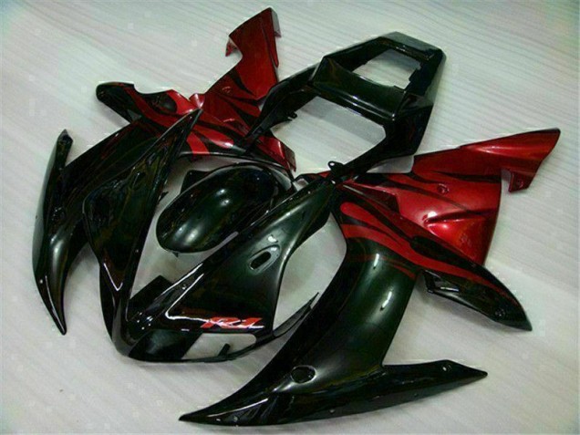 2002-2003 Black Red Yamaha YZF R1 Bike Fairing