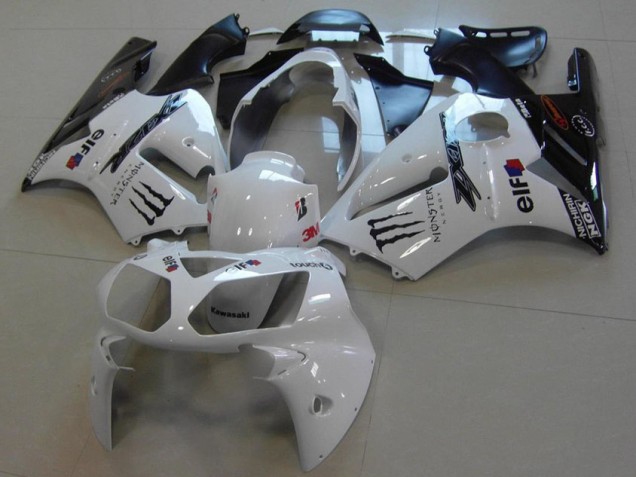 2002-2006 White Monster Kawasaki ZX12R Moto Fairings 2002-2006 White Monster Kawasaki ZX12R Moto Fairings