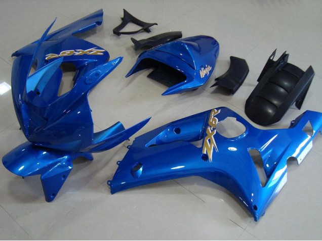 2003-2004 Light Blue Kawasaki ZX6R Motorcycle Fairing 2003-2004 Light Blue Kawasaki ZX6R Motorcycle Fairing