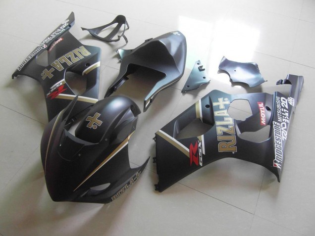 2003-2004 Matte Black Rizla Race Suzuki GSXR 1000 Motorcycle Fairings 2003-2004 Matte Black Rizla Race Suzuki GSXR 1000 Motorcycle Fairings