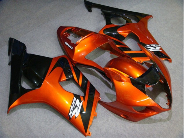 2003-2004 Orange Black Suzuki GSXR 1000 Motorcycle Fairing Kits 2003-2004 Orange Black Suzuki GSXR 1000 Motorcycle Fairing Kits