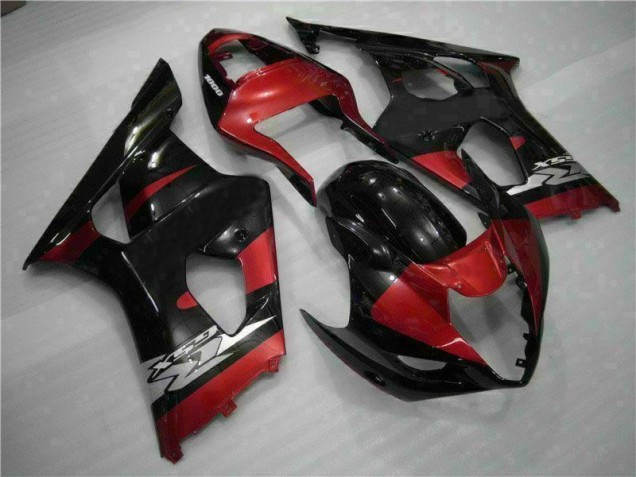 2003-2004 Red Black Suzuki GSXR 1000 Motorcycle Fairing Kits 2003-2004 Red Black Suzuki GSXR 1000 Motorcycle Fairing Kits