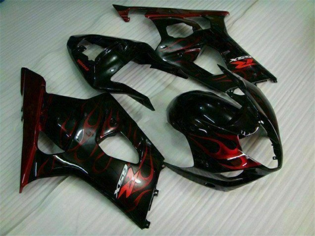 2003-2004 Red Flame Suzuki GSXR 1000 Bike Fairing Kit 2003-2004 Red Flame Suzuki GSXR 1000 Bike Fairing Kit