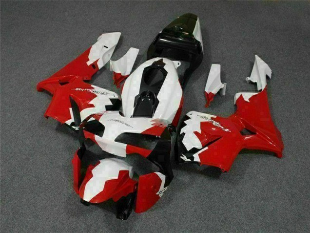 2003-2004 Red White Honda CBR600RR Replacement Motorcycle Fairings