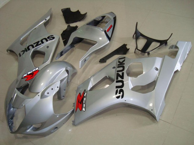 2003-2004 Silver Suzuki GSXR 1000 Bike Fairing Kit 2003-2004 Silver Suzuki GSXR 1000 Bike Fairing Kit