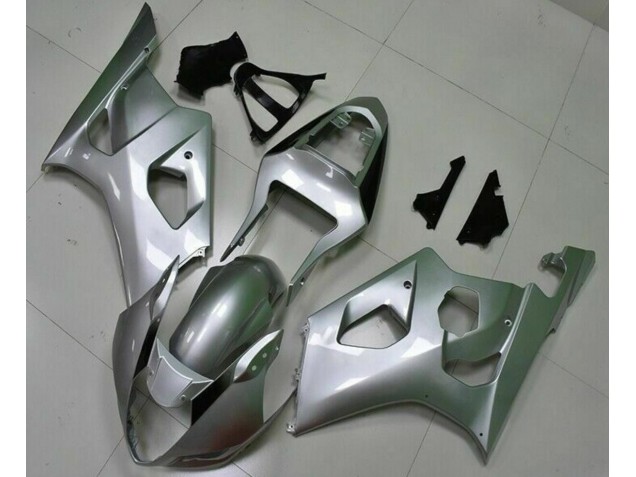 2003-2004 Silver Suzuki GSXR 1000 Motorcycle Fairings 2003-2004 Silver Suzuki GSXR 1000 Motorcycle Fairings