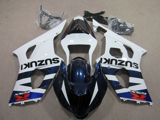 2003-2004 White Blue Black Decal Suzuki GSXR1000 Bike Fairings 2003-2004 White Blue Black Decal Suzuki GSXR1000 Bike Fairings