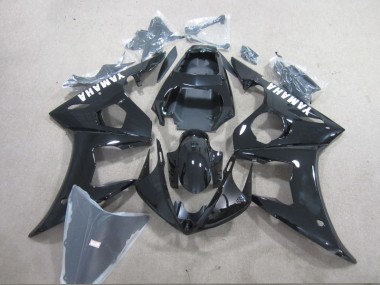 2003-2005 Black White Decal Yamaha YZF R6 Motorcycle Fairings Kit