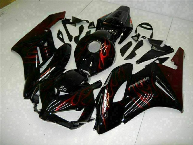 2004-2005 Red Flame Black Honda CBR1000RR Replacement Fairings 2004-2005 Red Flame Black Honda CBR1000RR Replacement Fairings