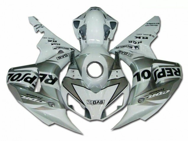 2004-2005 Silver Repsol Honda CBR1000RR Bike Fairings & Plastics 2004-2005 Silver Repsol Honda CBR1000RR Bike Fairings & Plastics
