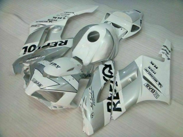 2004-2005 Silver White Repsol Honda CBR1000RR Motor Fairings 2004-2005 Silver White Repsol Honda CBR1000RR Motor Fairings