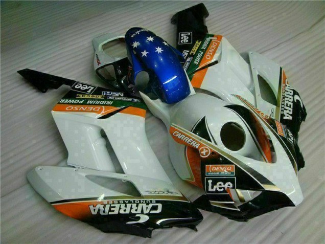 2004-2005 White Blue Honda CBR1000RR Replacement Fairings 2004-2005 White Blue Honda CBR1000RR Replacement Fairings