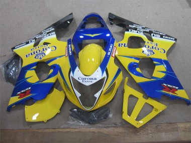 2004-2005 Yellow Blue Corona Extra Suzuki GSXR600 Motorcycle Fairings