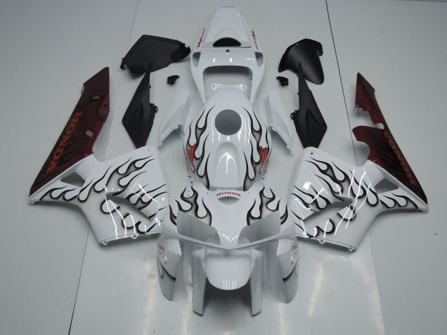 2005-2006 Black Flame Honda CBR600RR Motorbike Fairing 2005-2006 Black Flame Honda CBR600RR Motorbike Fairing