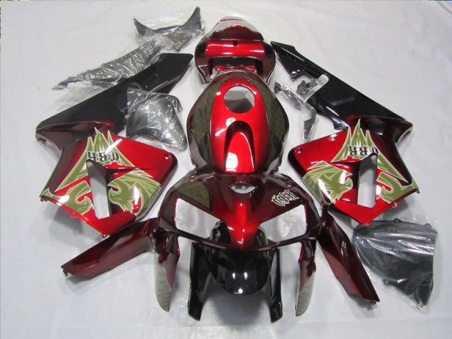 2005-2006 Black Red Honda CBR600RR Motorbike Fairings 2005-2006 Black Red Honda CBR600RR Motorbike Fairings