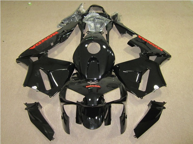 2005-2006 Black Red Honda CBR600RR Motorcycle Fairings 2005-2006 Black Red Honda CBR600RR Motorcycle Fairings