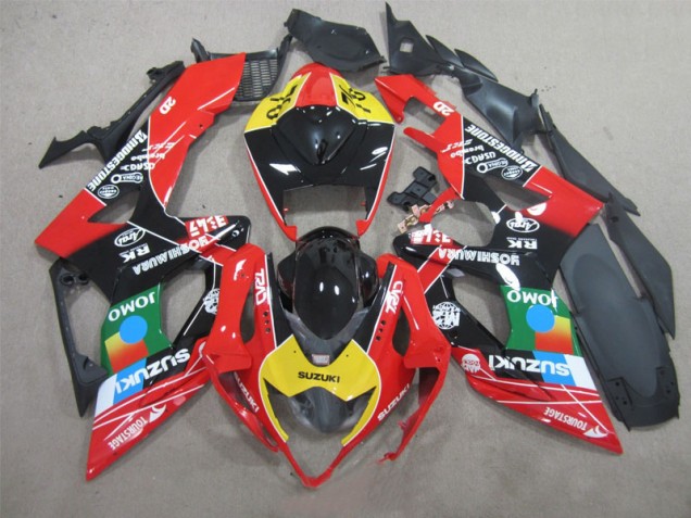 2005-2006 Black Red Yellow Suzuki GSXR1000 Bike Fairings 2005-2006 Black Red Yellow Suzuki GSXR1000 Bike Fairings