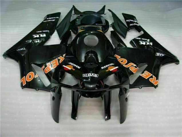 2005-2006 Black Repsol Honda CBR600RR Motorcycle Fairings 2005-2006 Black Repsol Honda CBR600RR Motorcycle Fairings