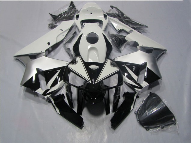 2005-2006 Black White Honda CBR600RR Motorcycle Fairings 2005-2006 Black White Honda CBR600RR Motorcycle Fairings