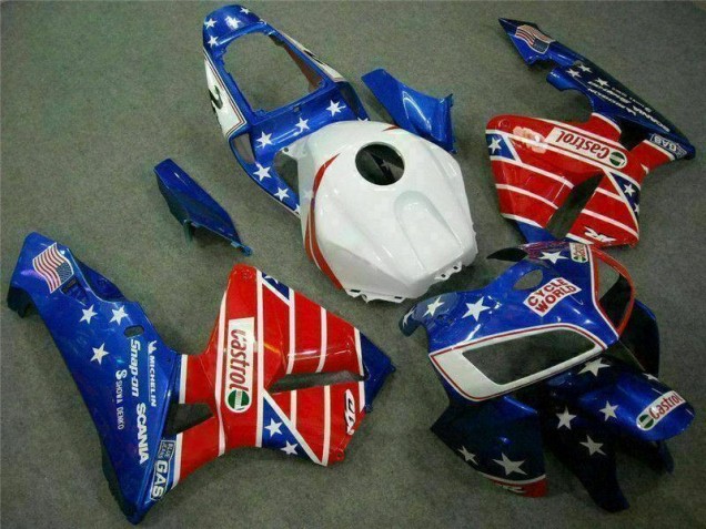 2005-2006 Blue Red Cycle World Castrol Honda CBR600RR Motorcycle Fairings Kit 2005-2006 Blue Red Cycle World Castrol Honda CBR600RR Motorcycle Fairings Kit