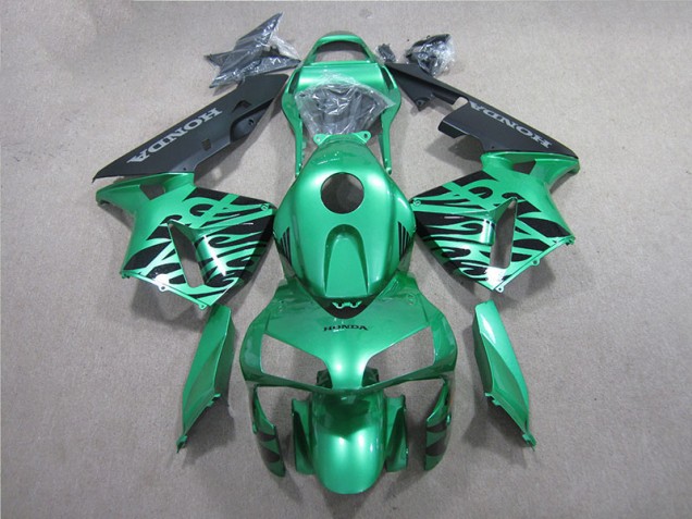 2005-2006 Green Black Honda CBR600RR Motorcycle Fairings Kit 2005-2006 Green Black Honda CBR600RR Motorcycle Fairings Kit