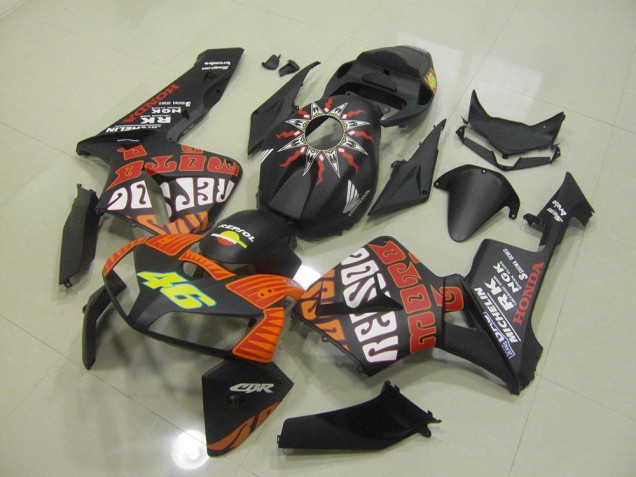 2005-2006 Matte Black Rossi Honda CBR600RR Motorbike Fairing 2005-2006 Matte Black Rossi Honda CBR600RR Motorbike Fairing
