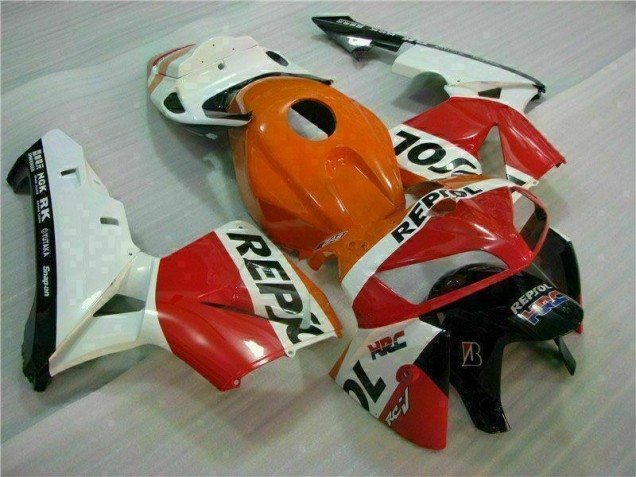 2005-2006 Orange Black Repsol Honda CBR600RR Motorcycle Bodywork 2005-2006 Orange Black Repsol Honda CBR600RR Motorcycle Bodywork