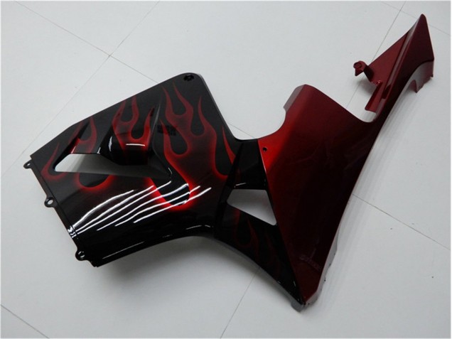 2005-2006 Red Flame Black Honda CBR600RR Bike Fairings 2005-2006 Red Flame Black Honda CBR600RR Bike Fairings