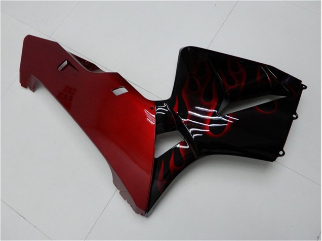 2005-2006 Red Flame Black Honda CBR600RR Bike Fairings 2005-2006 Red Flame Black Honda CBR600RR Bike Fairings