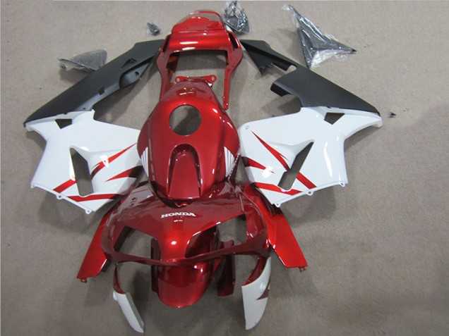 2005-2006 Red White Honda CBR600RR Motorcycle Fairings 2005-2006 Red White Honda CBR600RR Motorcycle Fairings