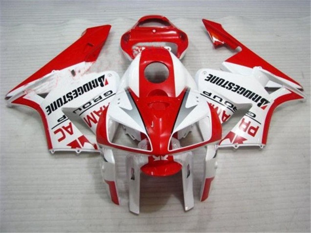 2005-2006 Red White Honda CBR600RR Bike Fairings 2005-2006 Red White Honda CBR600RR Bike Fairings