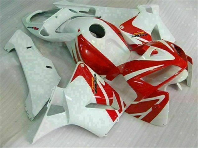 2005-2006 Red White Honda CBR600RR Motor Fairings 2005-2006 Red White Honda CBR600RR Motor Fairings
