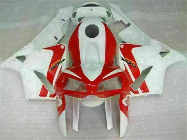 2005-2006 Red White Honda CBR600RR Motor Fairings 2005-2006 Red White Honda CBR600RR Motor Fairings