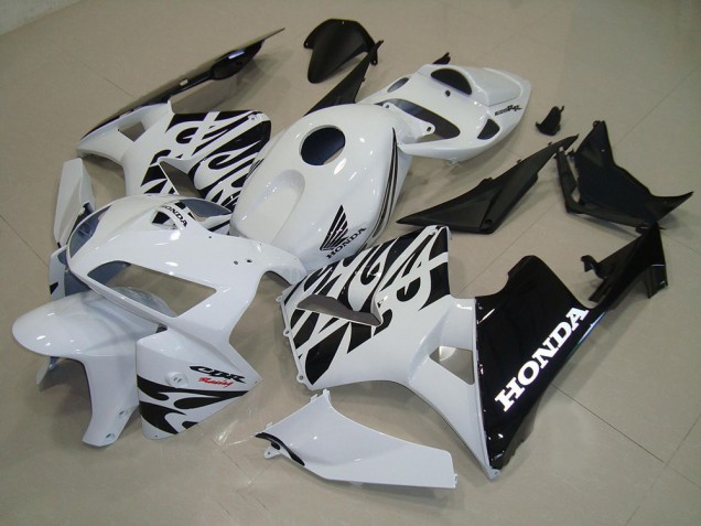 2005-2006 White Black Honda CBR600RR Motor Fairings 2005-2006 White Black Honda CBR600RR Motor Fairings