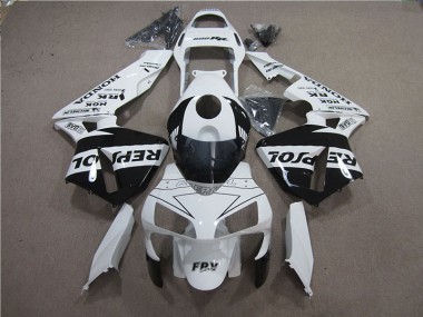 2005-2006 White Black Repsol Honda CBR600RR Motorcycle Fairings