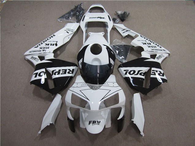 2005-2006 White Black Repsol Honda CBR600RR Motorcycle Fairings 2005-2006 White Black Repsol Honda CBR600RR Motorcycle Fairings