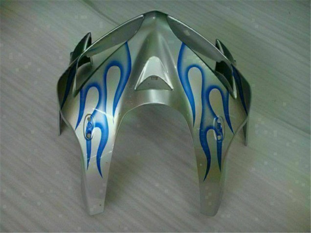 2005-2006 White Blue Flame Honda CBR600RR Motorcycle Fairing Kit 2005-2006 White Blue Flame Honda CBR600RR Motorcycle Fairing Kit