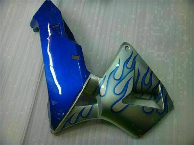 2005-2006 White Blue Flame Honda CBR600RR Motorcycle Fairing Kit 2005-2006 White Blue Flame Honda CBR600RR Motorcycle Fairing Kit