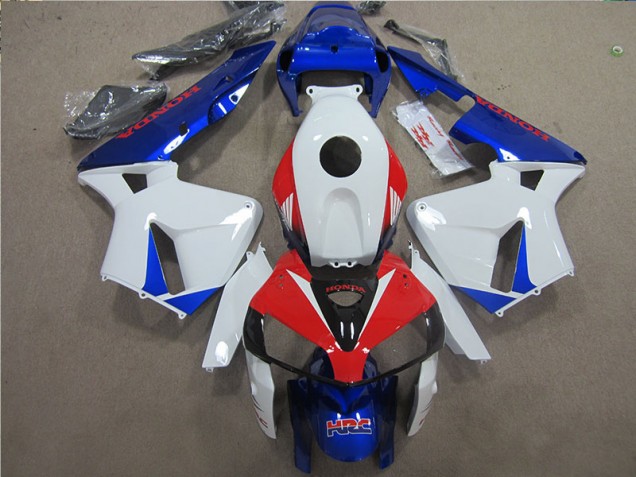 2005-2006 White Blue Red HRC Honda CBR600RR Motorcycle Fairings Kits 2005-2006 White Blue Red HRC Honda CBR600RR Motorcycle Fairings Kits