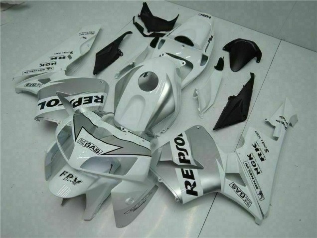 2005-2006 White Repsol Honda CBR600RR Bike Fairings & Bodywork 2005-2006 White Repsol Honda CBR600RR Bike Fairings & Bodywork