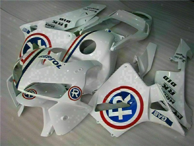 2005-2006 White Honda CBR600RR Bike Fairings 2005-2006 White Honda CBR600RR Bike Fairings