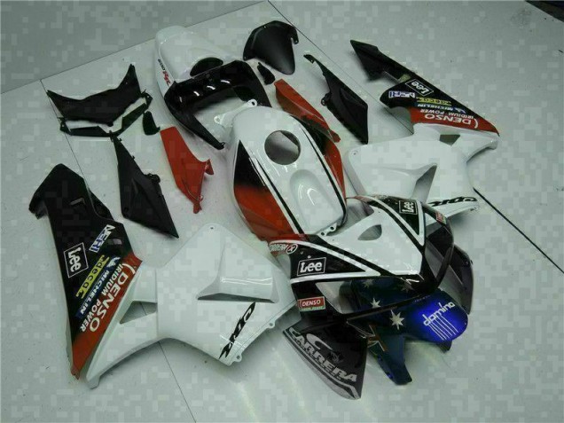 2005-2006 White Red Black Lee Honda CBR600RR Motorbike Fairing 2005-2006 White Red Black Lee Honda CBR600RR Motorbike Fairing
