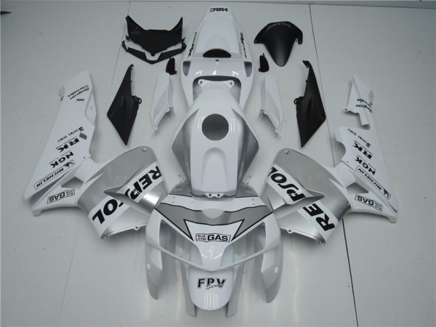 2005-2006 White Silver Black Repsol Honda CBR600RR Motorbike Fairing 2005-2006 White Silver Black Repsol Honda CBR600RR Motorbike Fairing