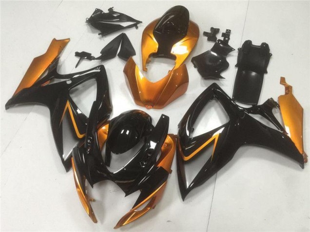 2006-2007 Black Orange Suzuki GSXR 600/750 Motor Fairings 2006-2007 Black Orange Suzuki GSXR 600/750 Motor Fairings