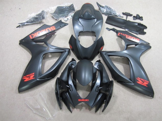 2006-2007 Black Red Decal Suzuki GSXR600 Motorcycle Fairing 2006-2007 Black Red Decal Suzuki GSXR600 Motorcycle Fairing
